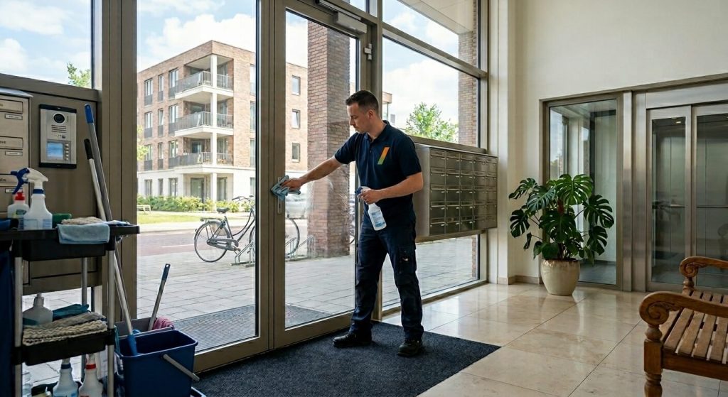 Professionele VvE Schoonmaak van entree en ramen